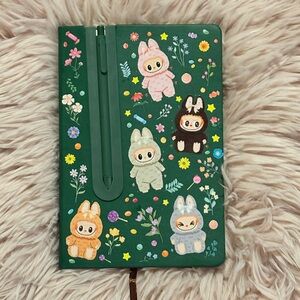 Green Labubu inspired Notebook with Pen